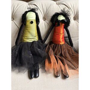 Sale!! Woof N Poof 2005 2006 Halloween Shelf SitterWitches Dolls 21” READ